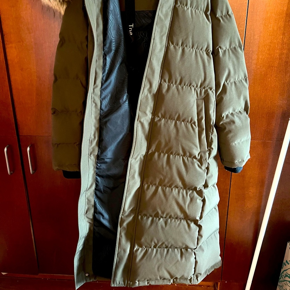 Aritzia The Powder Parka, Size XL, Dark Olive